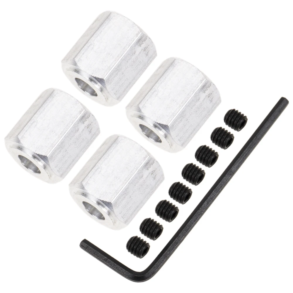 4pcs/set 08065 Wheel Hex Nut Adapter & M4 Jimi Screws & M2 Wrench Spare Parts For RC 1/10 Model Car 94155 94166