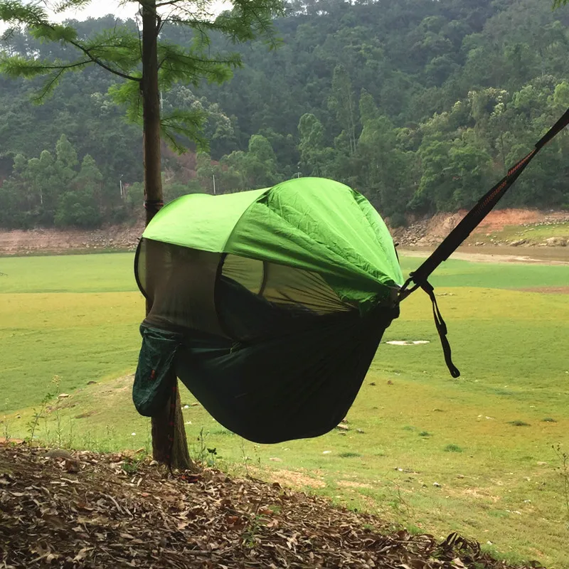 휴대용 야외 캠핑 해먹, 고품질 모기 고강도 낙하산 패브릭, 행잉 침대, 사냥 스윙, 1-2 인용