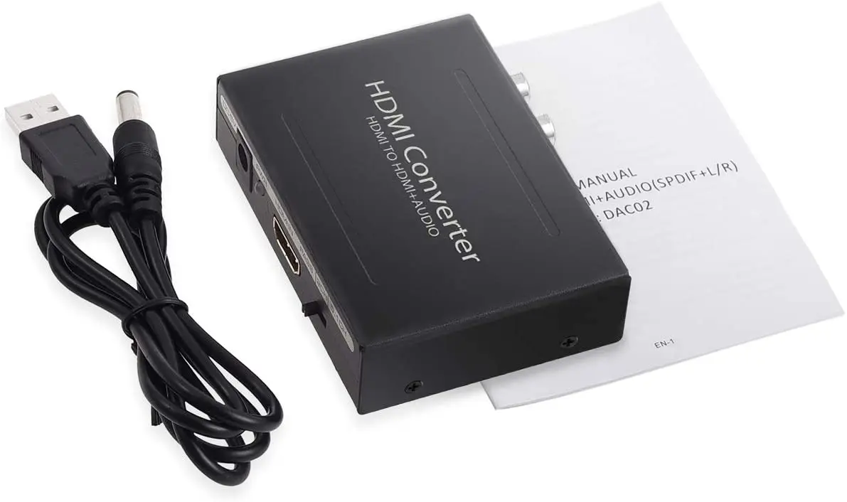 1080P HDMI Audio Extractor Converter Splitter 4k 5.1 DTS HDMI Audio Extractor Splitter to HDMI & Optical SPDIF + RCA L/R