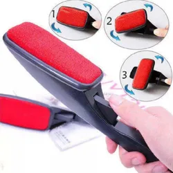 Rotatable Electrostatic Dust Removal Brush Clothes Dry Cleaning Sticking Device Hair Reusable Static Coat Pet Fur Remover Brush