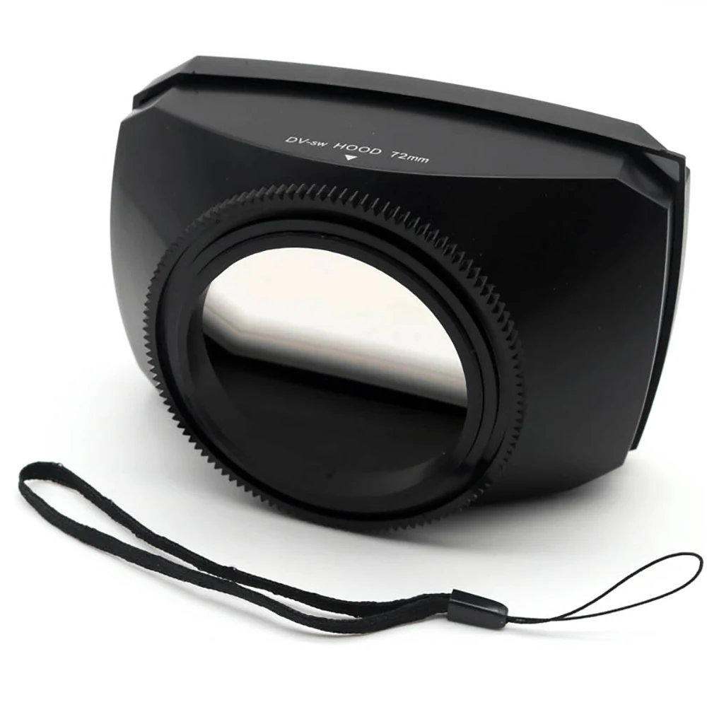 16:9 Square Mennon DV Lens Hood Screw-In with White Balance Cap 30 37 43 46 52 58 62 67 72 77mm Universal for Video Camcorders