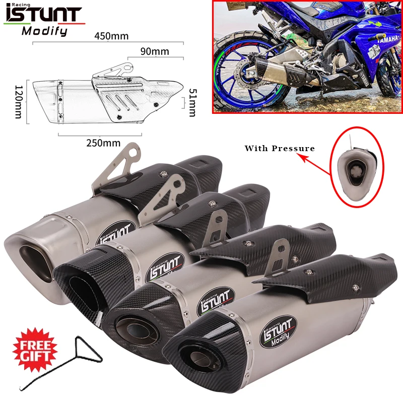 

Universal 51mm motorcycle exhaust With Pressure muffler DB killer escape moto for RSV4 R1 MT07 Z900 Duke Tmax530 Forza XMAX PCX