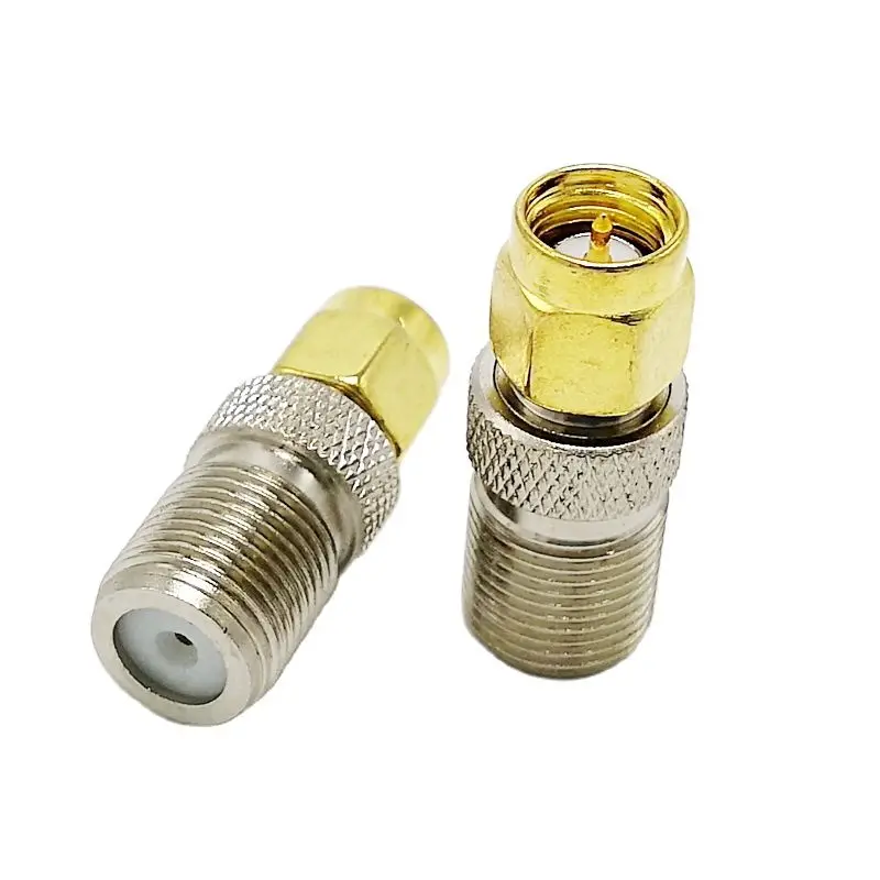 F Type Connector To SMA Straight RF Coaxial Adapter F Connector Female To SMA Male Convertor 1Pcs
