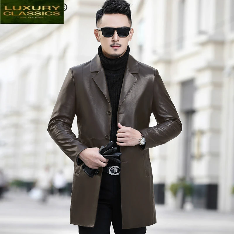 Real Leather Jacket 100% Men Natural Sheepskin Coat Man Clothes 2021 Streetwear Business Casual Genuine Leather Jackets 17CF2528