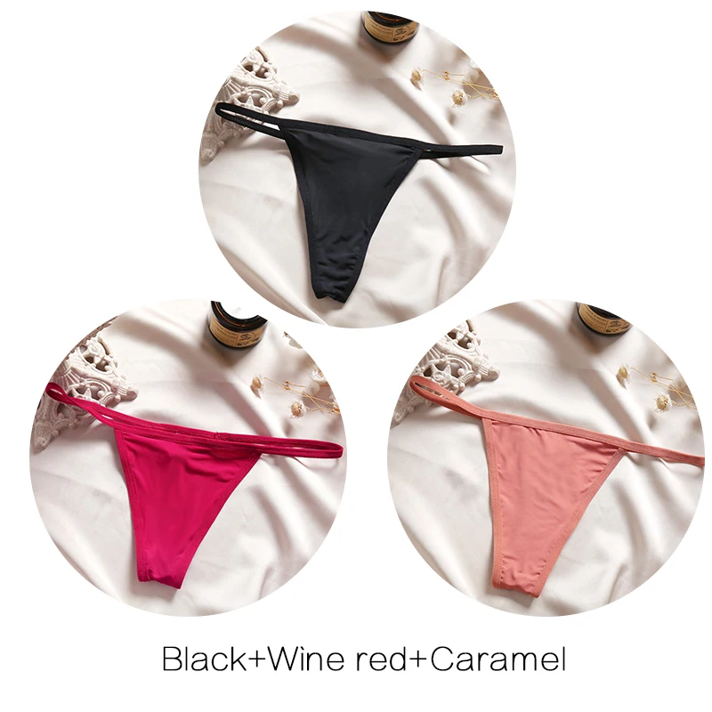 FINETOO 3 Teile/satz Sexy Low-rise Thongs Frauen Bikini Höschen T-zurück Unterhose M-XL Weibliche G-String Panty Damen tanga Dessous