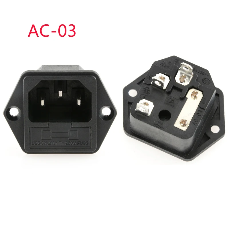 AC-03 Power Socket Two-in-one with fuse holder and installation socket card type AC power socket