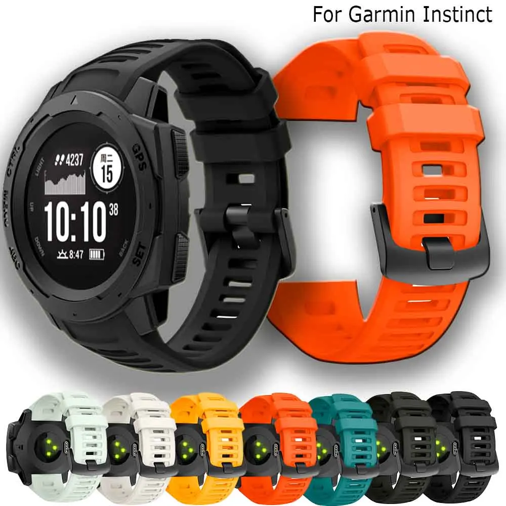 WatchBand For Garmin Instinct Watch Strap Wirstband Bracelet durable Silicone fashion Replacement smart wriststrap Accessories