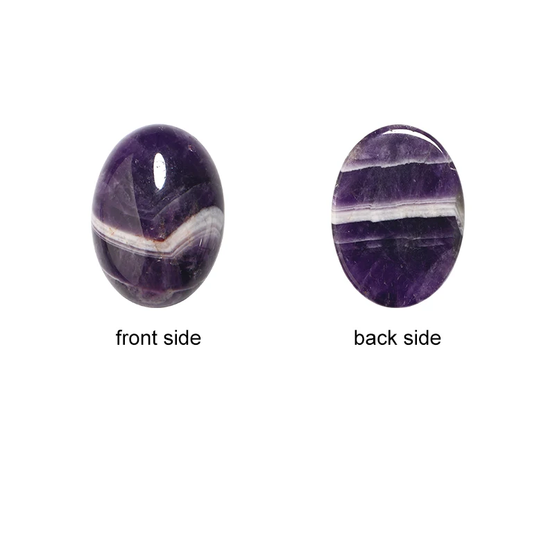 10pcs Natural Stone Oval Flatback 10x14/13x18/18x25mm Amethyst Cabochon Spacers For DIY Jewelry Making Earrings Accessories