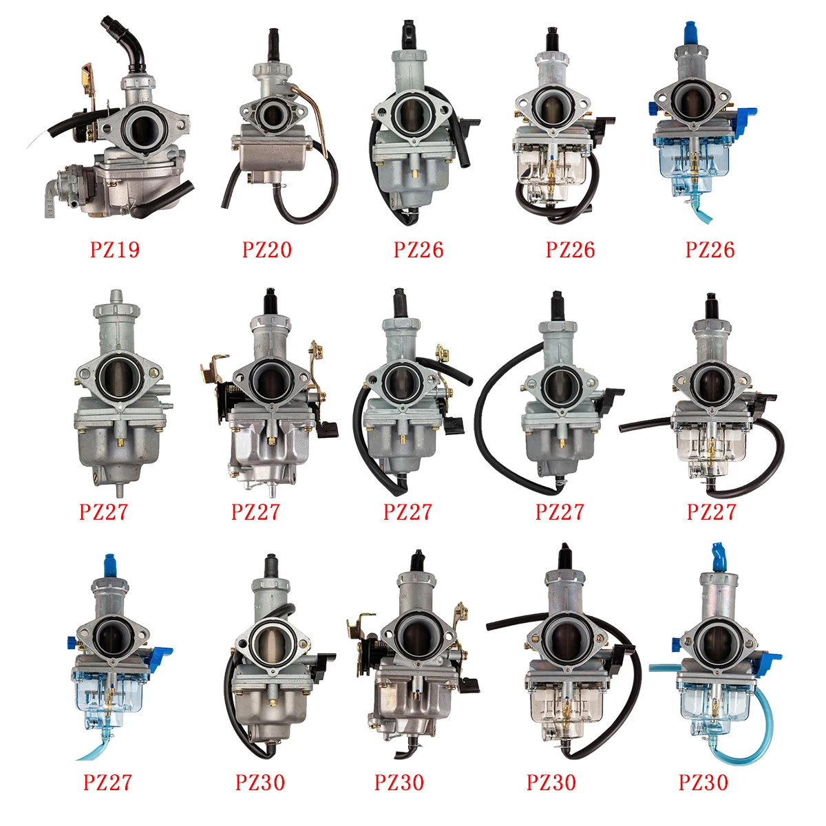 Карбюратор для мотоцикла PZ19 PZ20 PZ26 PZ27 PZ30, ручной хомут с тросом для мотоцикла, квадроцикла, мотовездехода, карбюратора для 50-250 куб. См