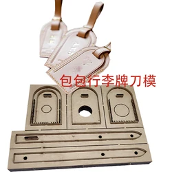 DIY leather craft travel luggage trunk label card holder die cutting knife mold metal hollower blade puncher