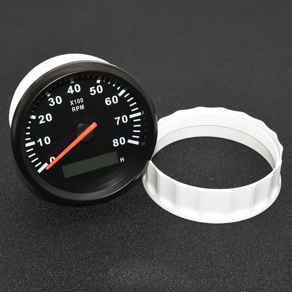 8000 rpm Tachometer Boat Car Marine Tacho meter with LCD Hourmeter Car Tachometer with red backlight 12V boat accessories marine