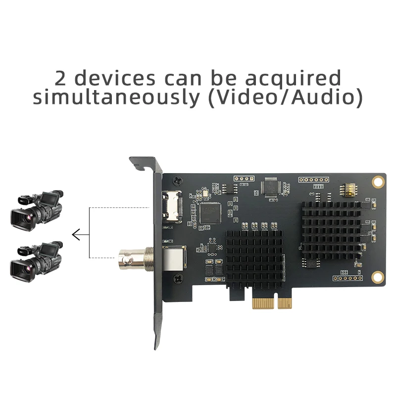 Port HDMI PCIE Kartu Penangkap Video Port DVI Setengah Tinggi Kartu Penangkap Sasis Mini OBS HD Konferensi Video Siaran Langsung