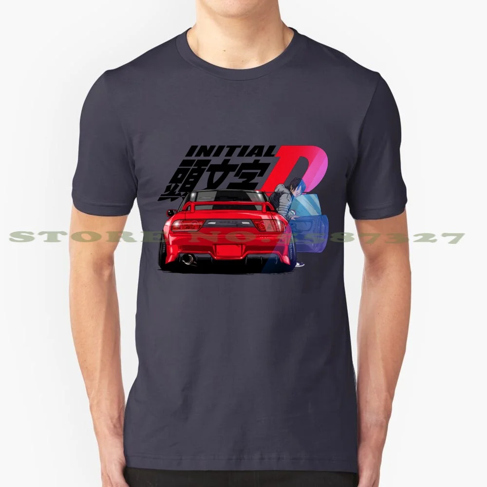 Футболка Initial D из 100% чистого хлопка Silvia Initiald Speedstars Fujiwara Tofu Redsuns Akagi Jdm S14 S15 200Sx 180Sx 240Sx