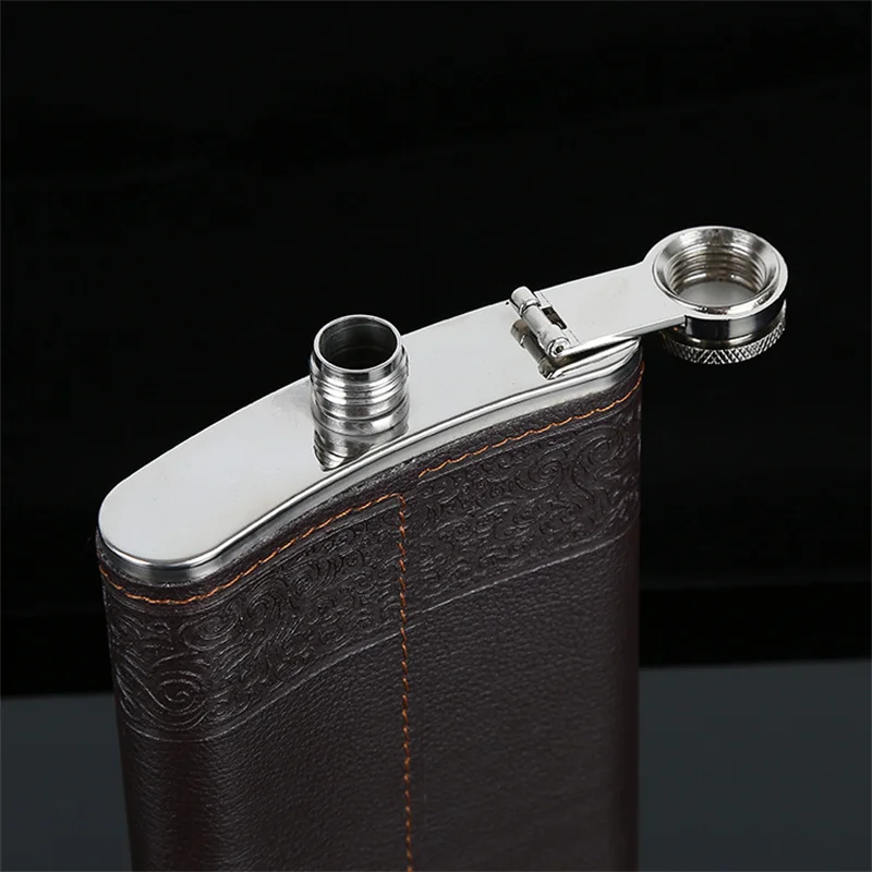 9oz Moscow набор для виски Whisky Bottle Liquor Flagon 304 Stainless Steel Alcohol Funnel Vodka With Case Hip Flask Set