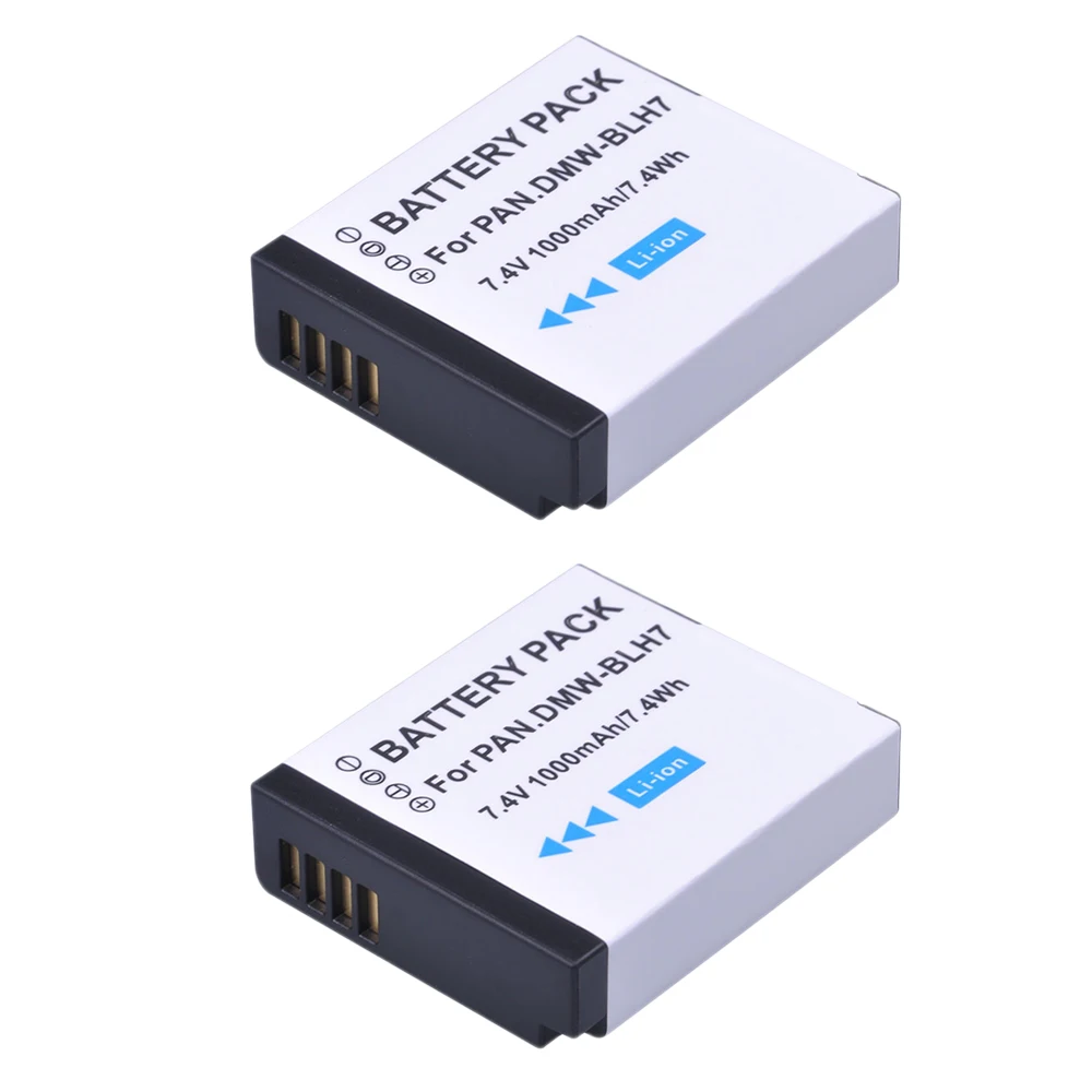 2x DMW-BLH7 DMWBLH7 DMW BLH7PP DMW BLH7E baterie + LED USB ładowarka do Panasonic Lumix DMC-GM5 DMC-GF7 DMC-GF8