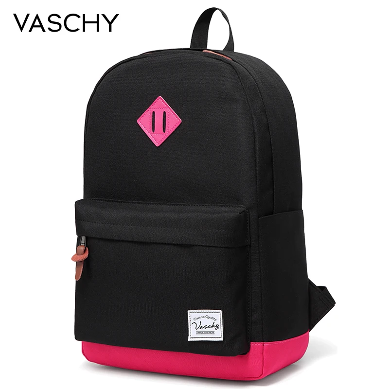 

Backpack Women and Girls VASCHY Unisex Classic Water Resistant Rucksack School Backpack 14Inch Laptop for Teenager