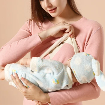 Conjunto de ropa interior térmica sin costuras para mujer embarazada, Pijamas de lactancia de cachemira para embarazo y posparto, otoño e invierno, nuevo