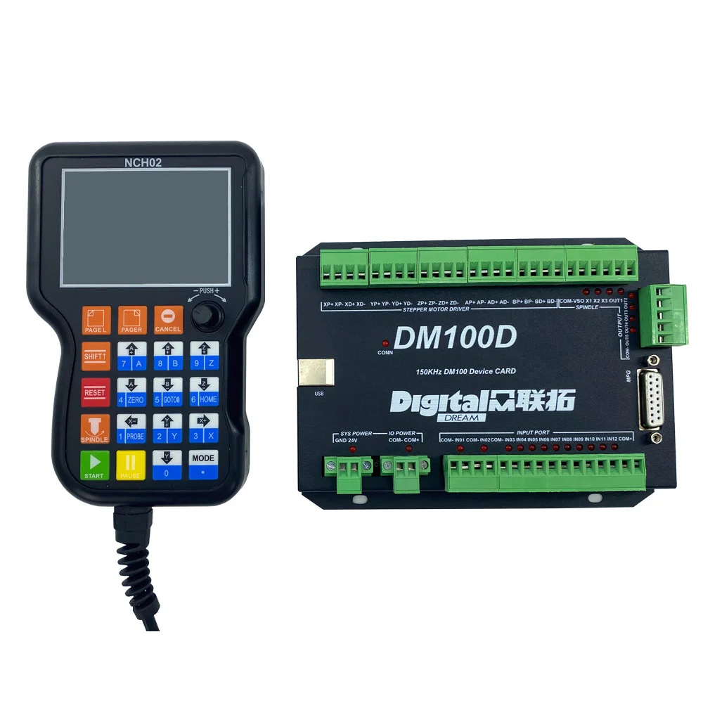 NCH02，CNC Motion Controller NCH02 3/4/5Axis Handle Controller CNC Machining Engraving Machine Drilling And Milling Machine