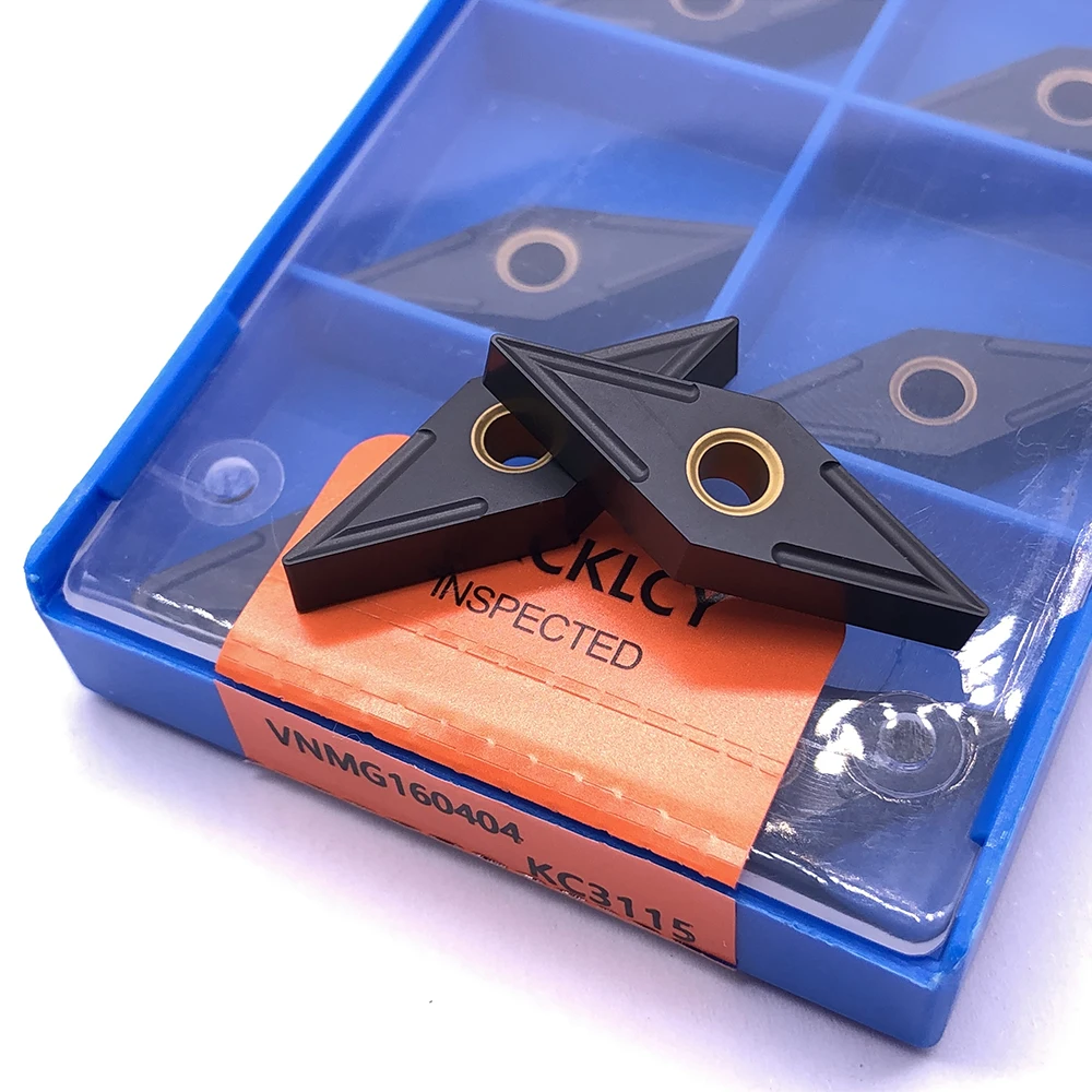 10 sztuk RCKLCY VNMG160404 MG KC3115 wysokiej jakości zewnętrzne metalowe narzędzia skrawające CNC maszyna ndexable narzędzia obróbka żeliwa