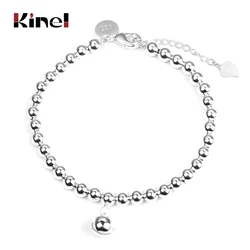 Kinel Luxury Silver Color Beads Bracelet For Women Korean Simple Fashion Bridal Wedding Jewelry Wholesale 2019 New