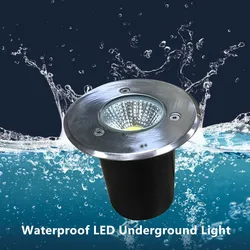 10W 15W LED buried IP67 AC85-260V DC12V  Diameter 120mm Recessed Deck Light Outdoor Ground Spot Landscape Lamp Garden Step Light