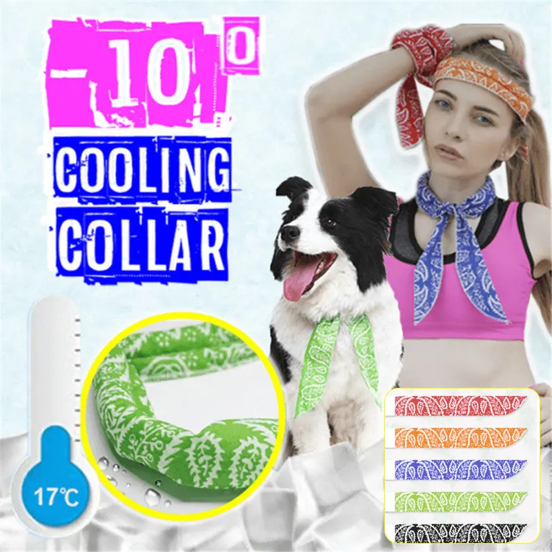 Hot Selling Cooling Collar Cooling Scarf Wrap Soaked Tie Around Neck Head to Instantly Chill Out for Dog and Men Women