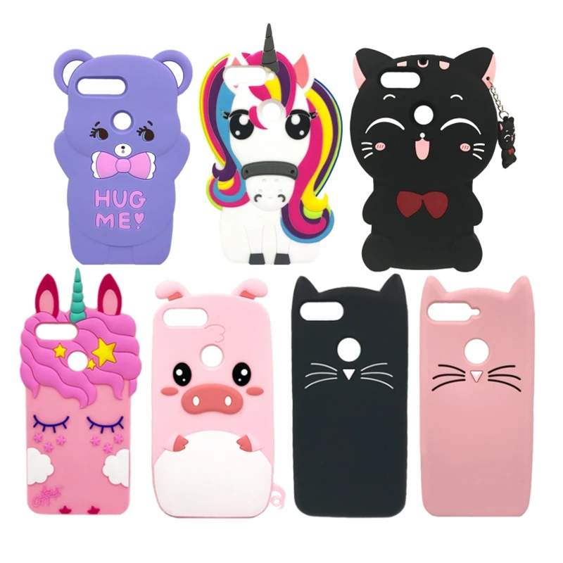 Cute 3D Unicorn Cat Bag For Huawei Y6 2018 / Y6 Prime 2018 Case Silicon Cover Coque Funda For Huawei on Honor 7A Pro Phone Cases