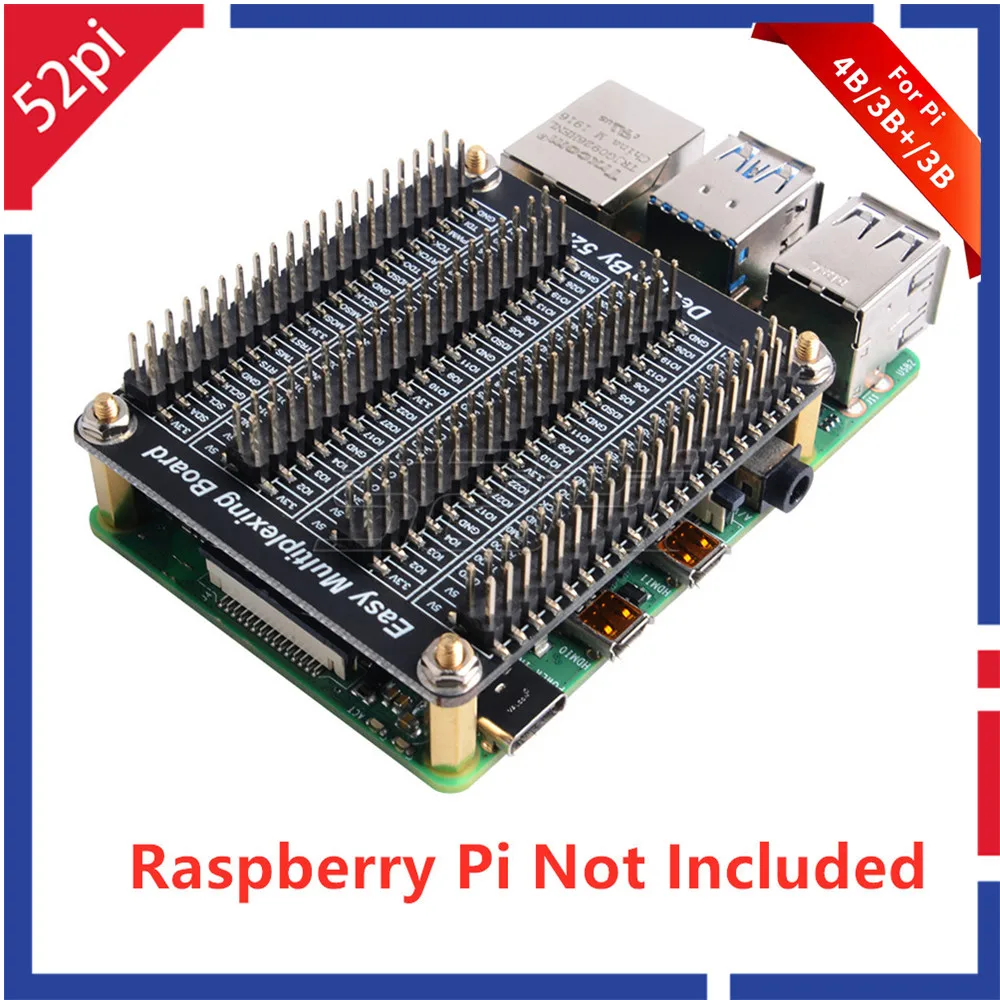 

52Pi For Raspberry PI GPIO Expansion Board Breadboard Easy Multiplexing Board One to Four With Screw For Raspberry Pi