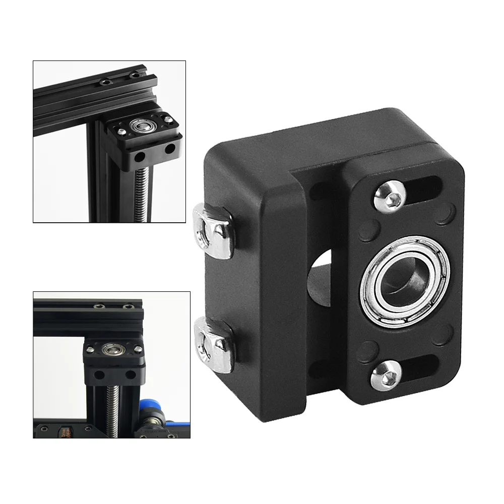 

3D Printer Upgrade Aluminum Plastic Z-Axis Leadscrew Top Mount for CR-10,CR-10S, Ender 3 Metal Z-Rod Bearing Holder