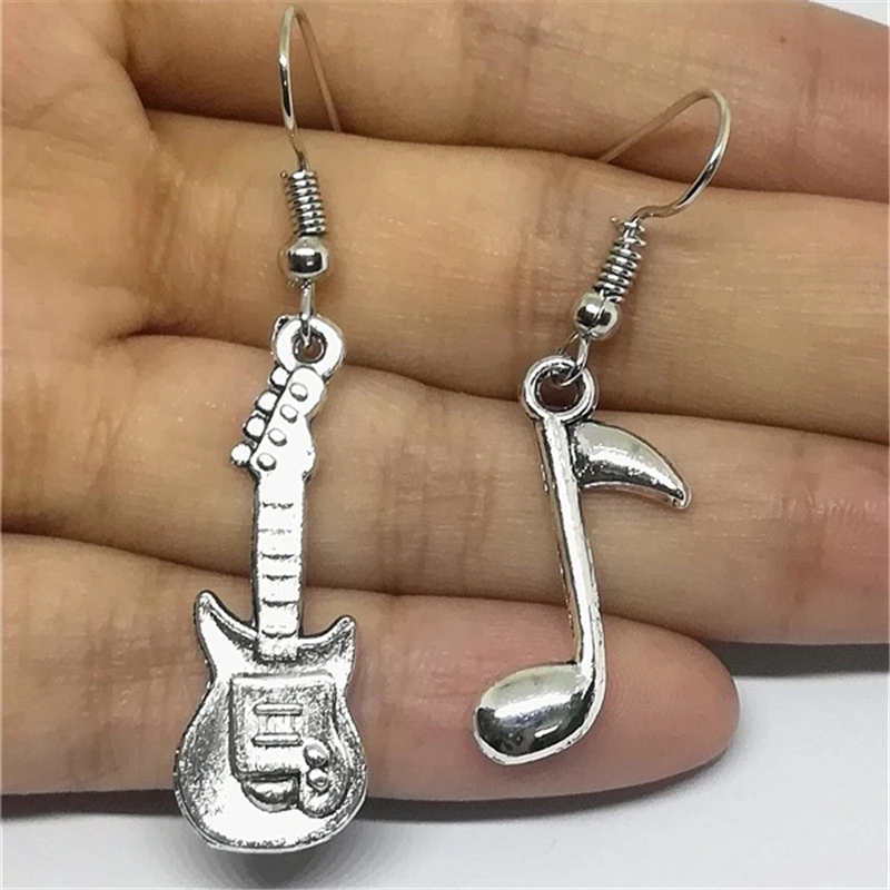 Guitar Earrings Mismatch Earrings Personality Earrings - MusicJewellery -  Party Jewlery - Punk Earrings