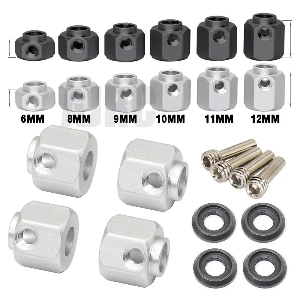 

6-12MM for 1/10 Trax For TRX4 G500 K5 Defender TRX6 g63 RC Trucks Wheels Upgrate Parts Accessories Car Widen Adapter Widening Se