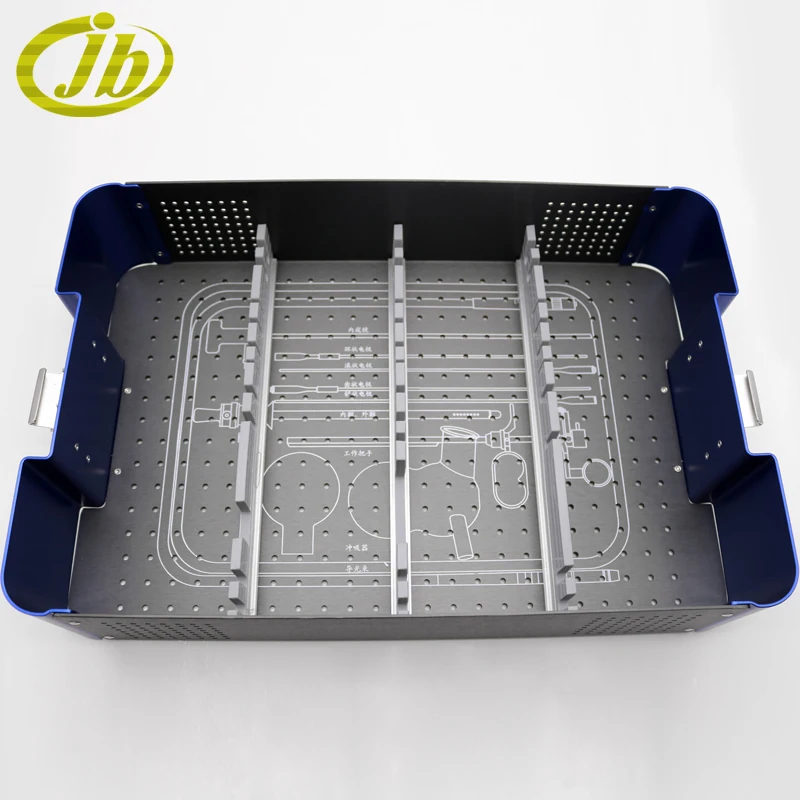 Electric cutting mirror disinfection box aluminium alloy 42*28*9cm double Medical disinfecting box