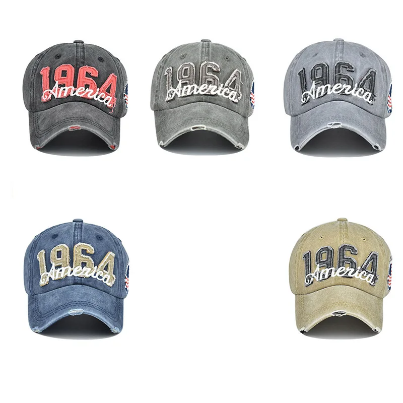 2021 New Cotton Baseball Caps For Men Embroidery Letter 1964 Casquette Streetwear Snapback Women Hat Retro Casual Cap