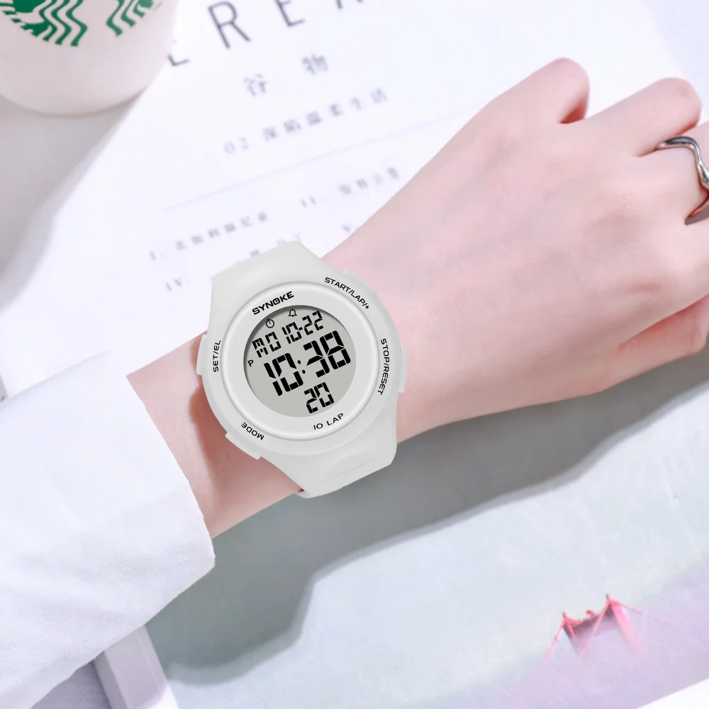 Reloj Digital LED para mujer, reloj electrónico, relojes deportivos impermeables para nadar, relojes de pulsera ultrafinos, reloj femenino