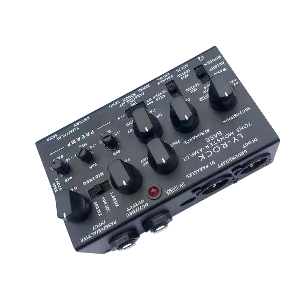 LYR PEDALS ly rock ,Bass Guitar pedal, Electric BASS Guitar audio workstation,Professional effect pedal,Black, True Bypass