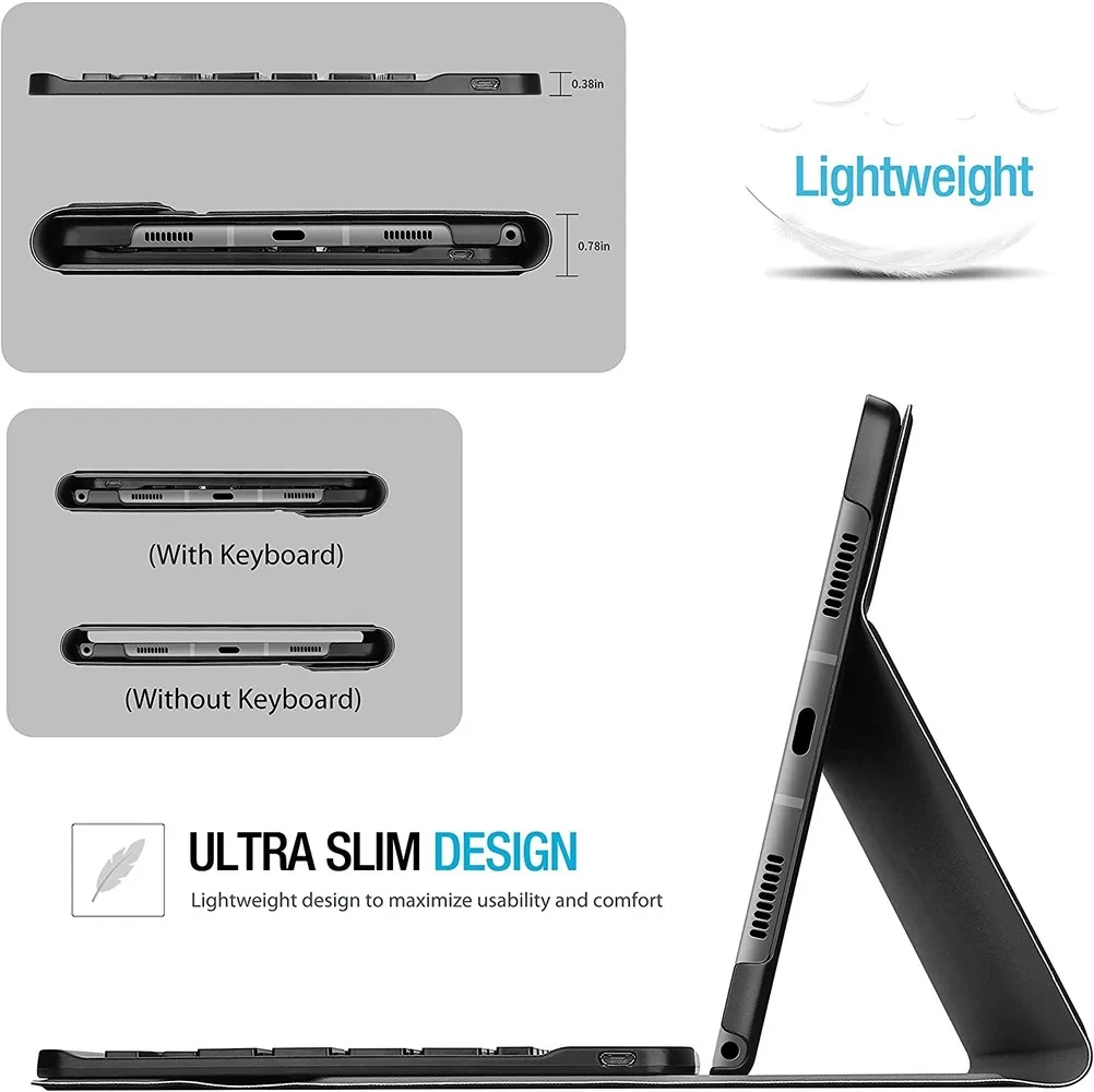Keyboard Case for Samsung Galaxy Tab A7 10.4 2020 SM-T500 T505 T507 Ultra Thin Detachable Wireless Bluetooth Keyboard Cover case