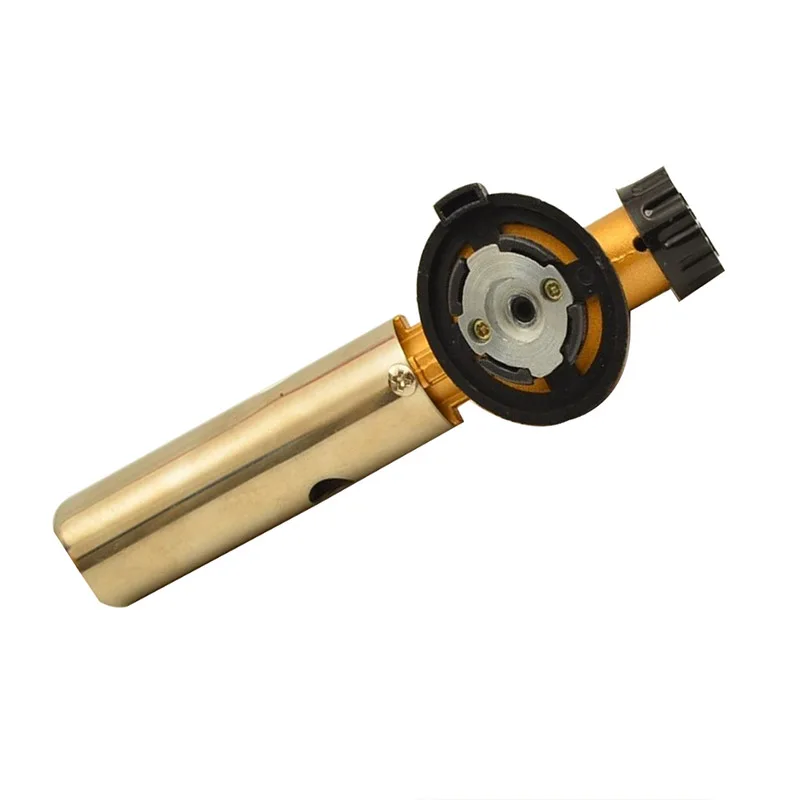 Accensione elettronica in metallo pistola a fiamma in rame bruciatori a Gas butano Maker torcia accendino per campeggio all'aperto Picnic cottura saldatura