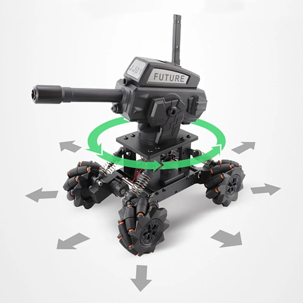 Newest RC 2.4GHz 4WD Water Bomb Tank Off-road Alloy Frame Mecha War Climbing Vehicle Programming Remote Control Cars Toys Gifts