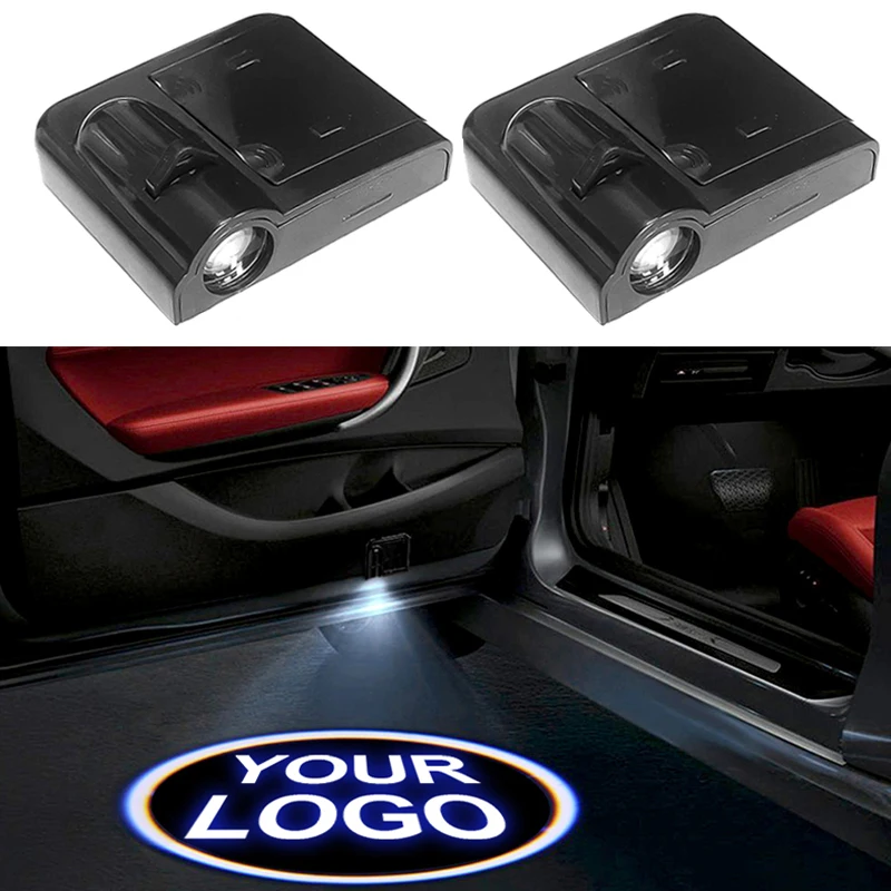 

2PC Led Car Door Welcome Light Projector Logo Laser Phantom Wireless Lamp Light For Audi BMW Honda Benz Toyota Suzuki VOLVO FORD