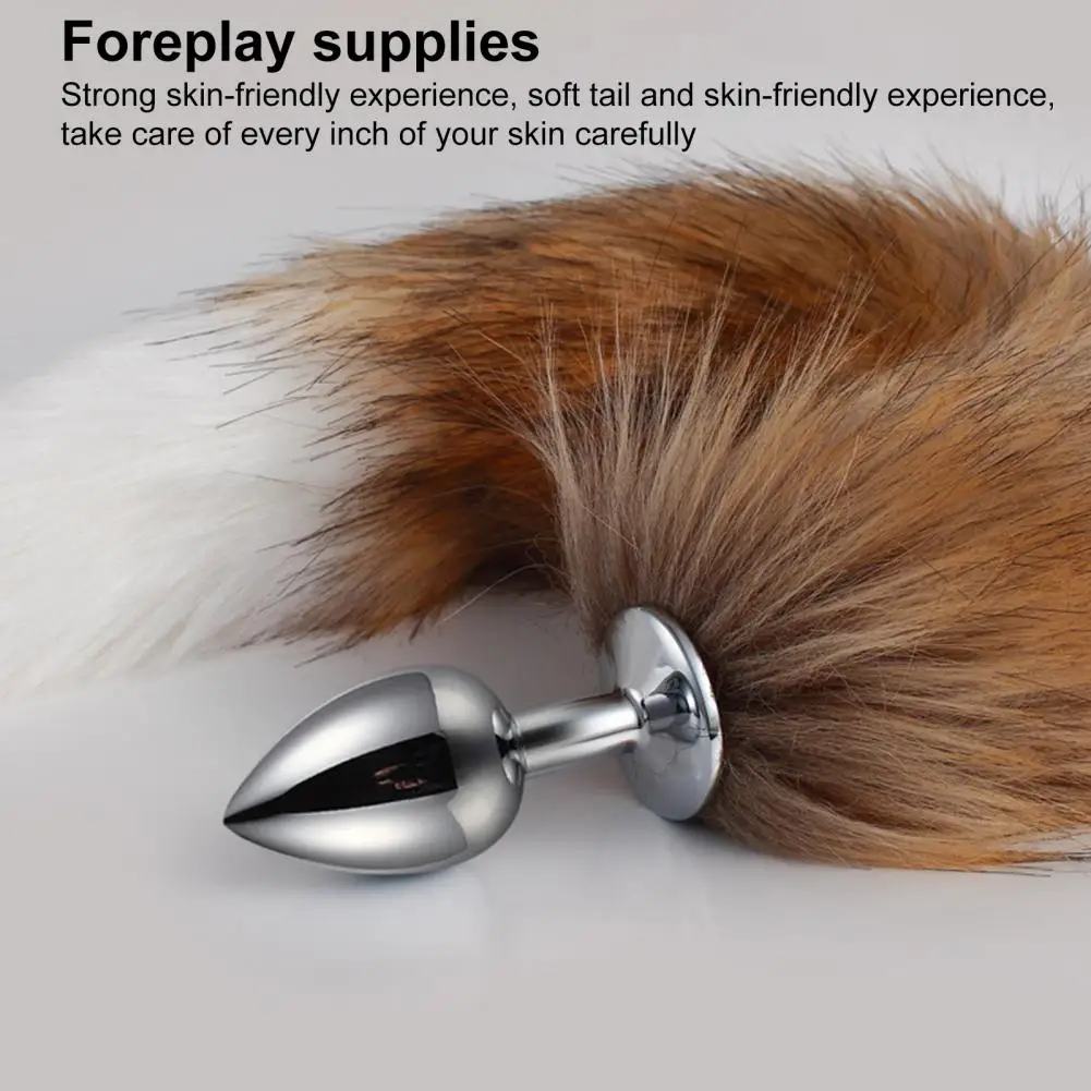 Prostate Toy Comfortable Hands Feeling Butt Plug Artificial Fox Tail Male Prostate Anal Stimulator