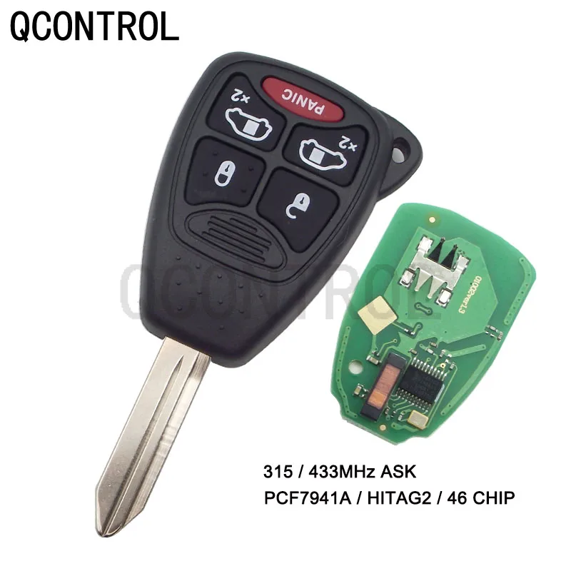 

QCONTROL Vehicle Auto Remote Key for JEEP Commander Patriot Liberty Compass Grand Cherokee Wrangler Keyless Entry 315MHz/433MHz