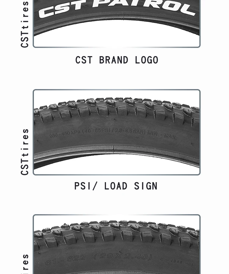 Cst Patrouille 27,5x2,60 2,80 29x2,40 mtb Fahrrad-Cross-Country-Reifen 27,5 29 Zoll verschleiß fester Fahrrad reifen 29er Mountainbike-Reifen – Detail 5