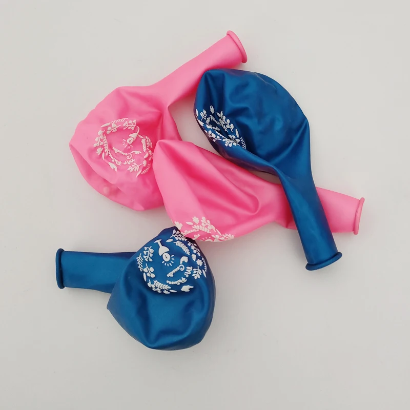 50 Pieces 10 Inch Blue Pink Colorful Spanish Logo Mi Primera Comunión Balloon For Spain Kids First Communion Party Decoration