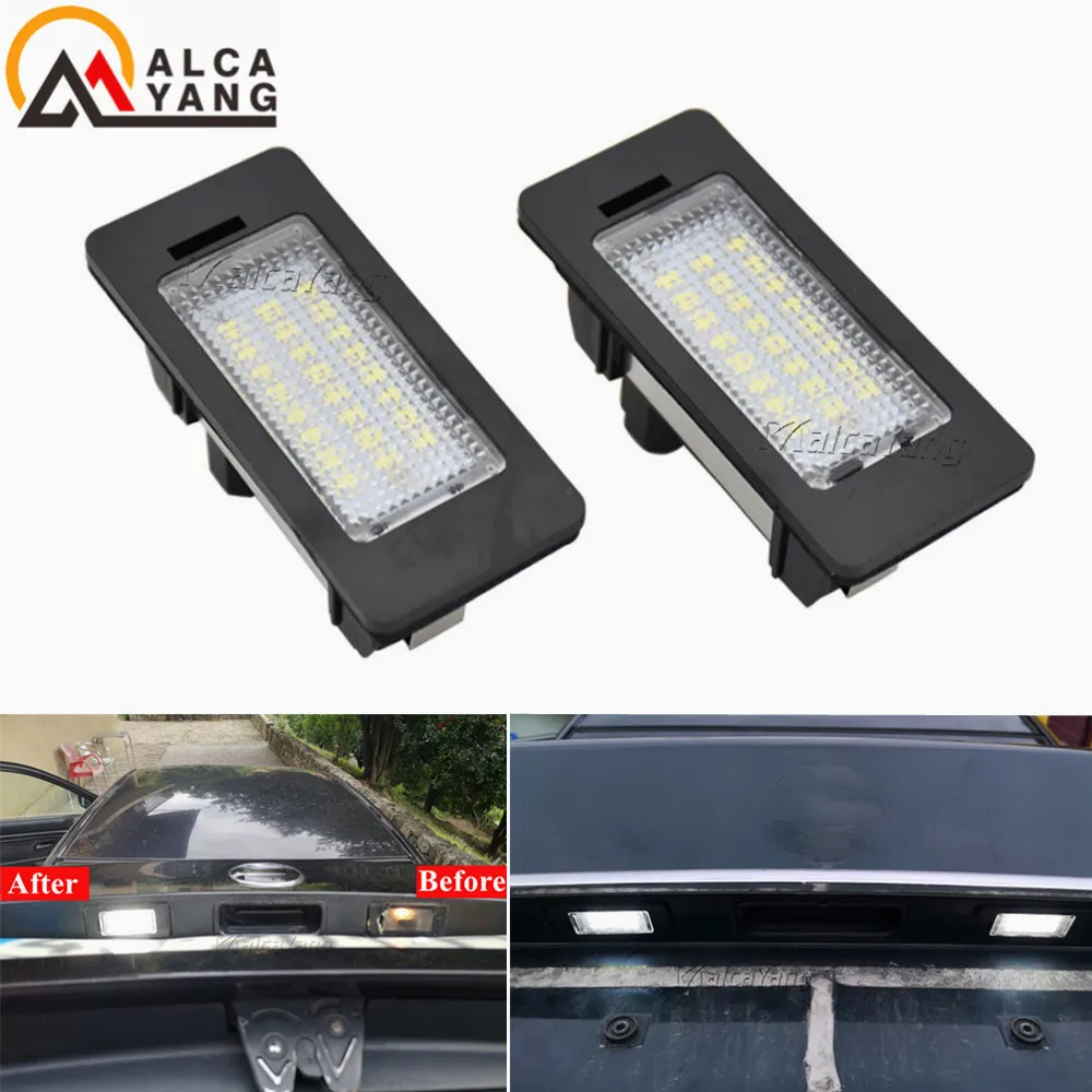 2pcs/a set No Error Car Led Number License Light For BMW E39 E60 6000k White X3 X5 X6 E71 E72 E82 E84 E88 E90 E91 E92 E93