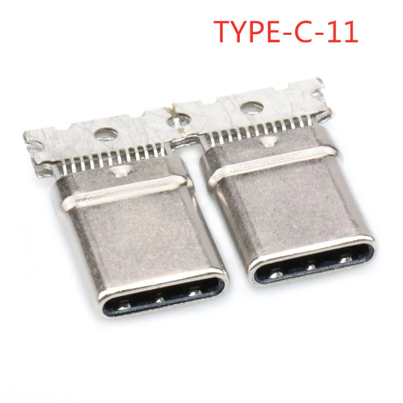 5pcs Type C USB 3.1 SMT Connector 24P USB Horizontal Mid Mount Male Female Through Board for Charger Adapter DIY