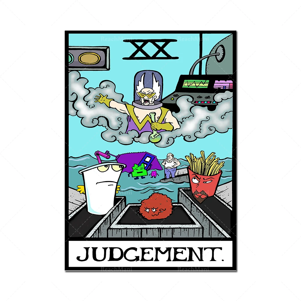 Aqua Teen Hunger Force Tarot, Canvas Art Deco Wall Print Poster