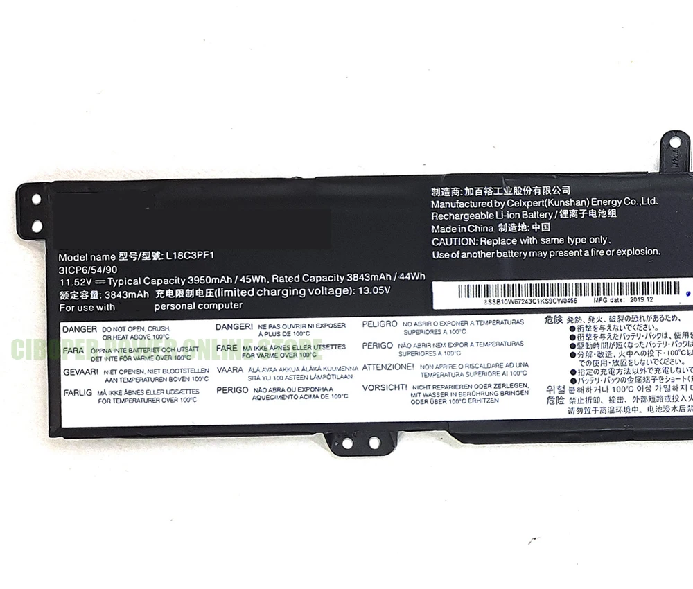 CP Laptop Battery L18M3PF1 L18C3PF1 11.52V 45Wh/3950mAh For Ideapad L340 Gaming L340-15IRH L340-17IRH Series Notebook