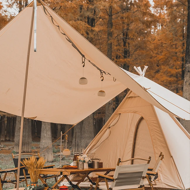 India Bell Tent- 100% Cotton Canvas, Indian Glamping tents waterproof, mold resistant Outdoor Leak-Proof Guaranteed