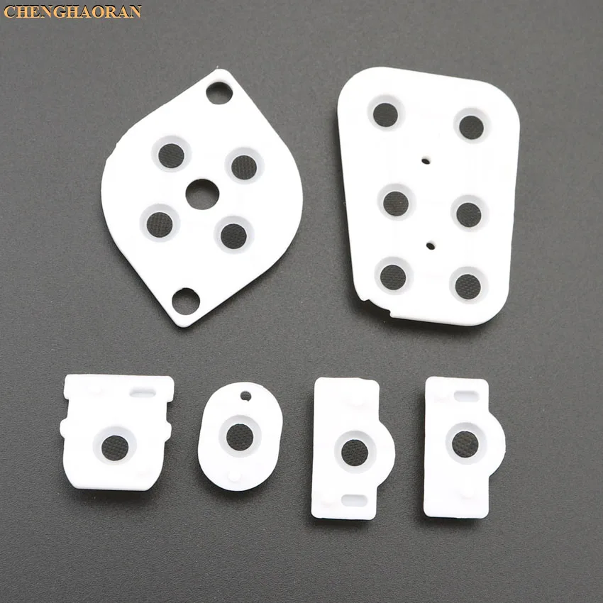 ChengHaoRan 50sets Replacement Rubber Repair Parts for N64 Controller Joy Pad N 64 Conductive button Silicon Pad High Quality
