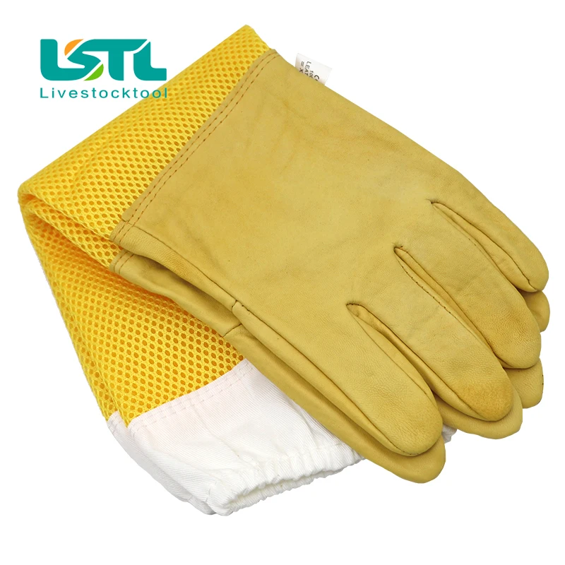 Guantes de piel de oveja para apicultura profesional, antipicaduras de abejas, herramientas de apicultura, 1 par